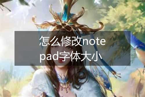 怎么修改notepad字体大小