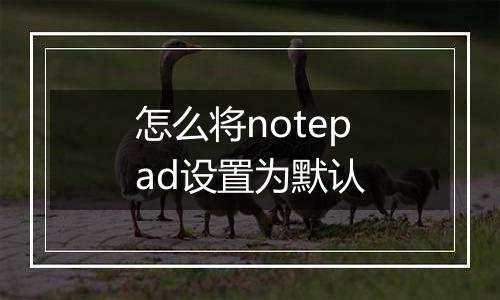 怎么将notepad设置为默认