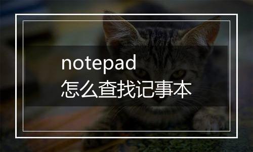 notepad怎么查找记事本