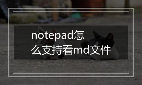 notepad怎么支持看md文件