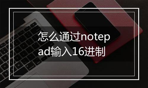 怎么通过notepad输入16进制