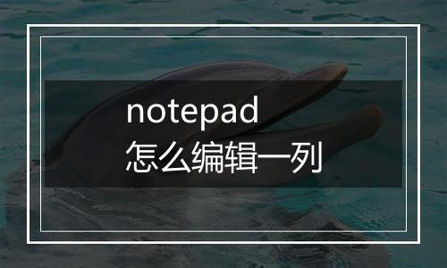notepad怎么编辑一列
