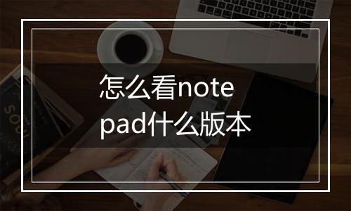 怎么看notepad什么版本