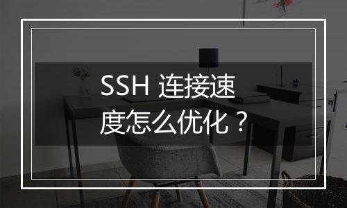 SSH 连接速度怎么优化？