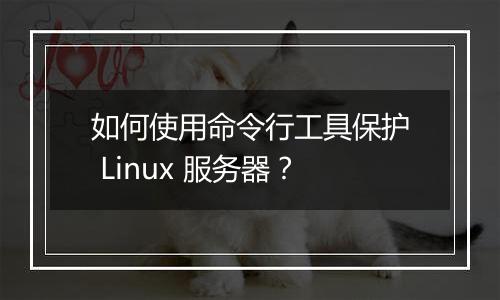 如何使用命令行工具保护 Linux 服务器？