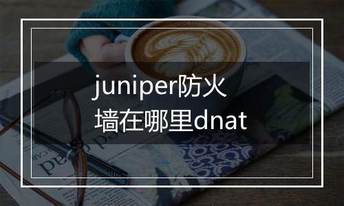 juniper防火墙在哪里dnat