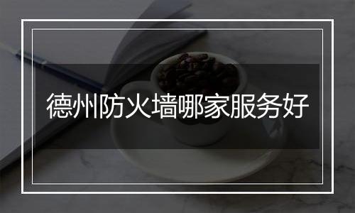 德州防火墙哪家服务好