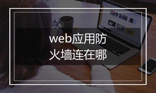 web应用防火墙连在哪