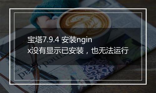 宝塔7.9.4 安装nginx没有显示已安装,也无法运行