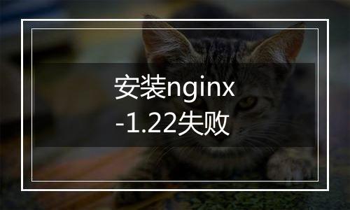 安装nginx-1.22失败