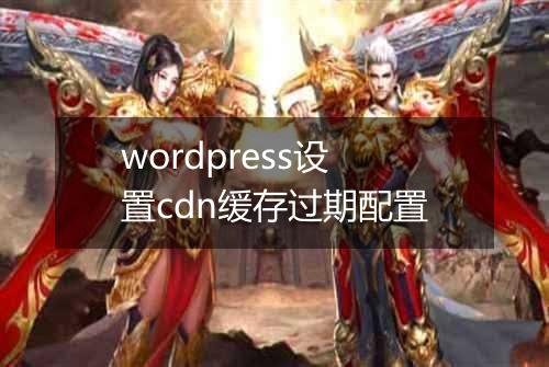 wordpress设置cdn缓存过期配置
