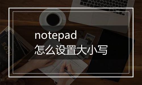 notepad怎么设置大小写