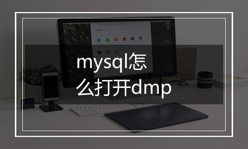 mysql怎么打开dmp