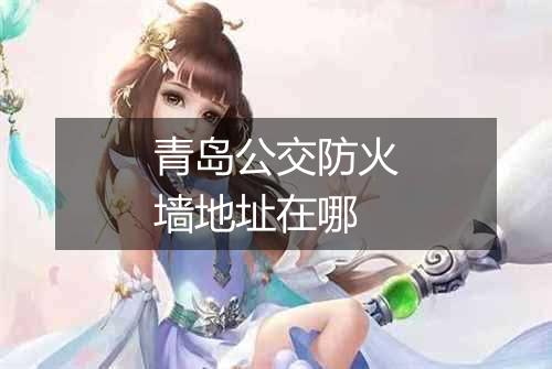 青岛公交防火墙地址在哪