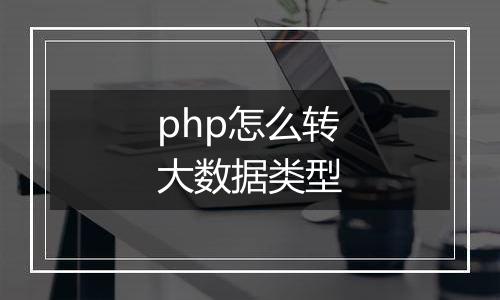 php怎么转大数据类型