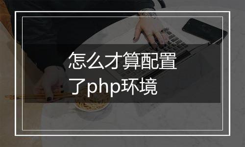 怎么才算配置了php环境