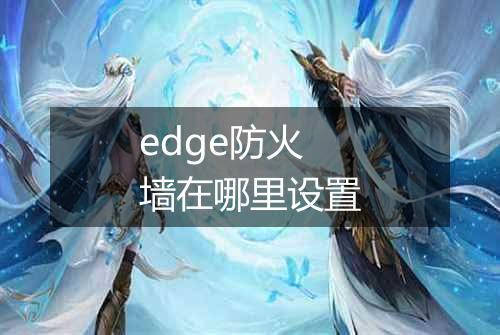 edge防火墙在哪里设置