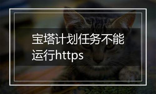 宝塔计划任务不能运行https