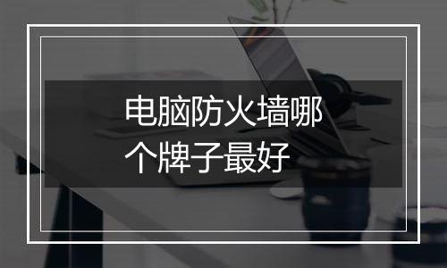 电脑防火墙哪个牌子最好