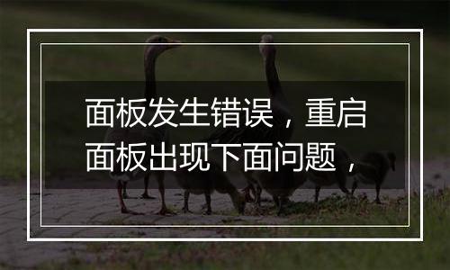 面板发生错误,重启面板出现下面问题,