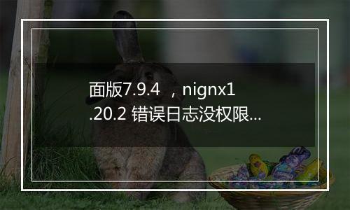 面版7.9.4 ,nignx1.20.2 错误日志没权限创建