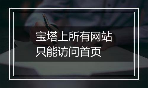 宝塔上所有网站只能访问首页