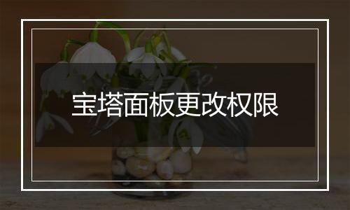 宝塔面板更改权限