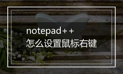 notepad++怎么设置鼠标右键
