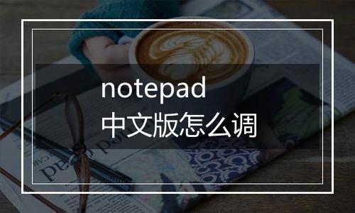 notepad中文版怎么调