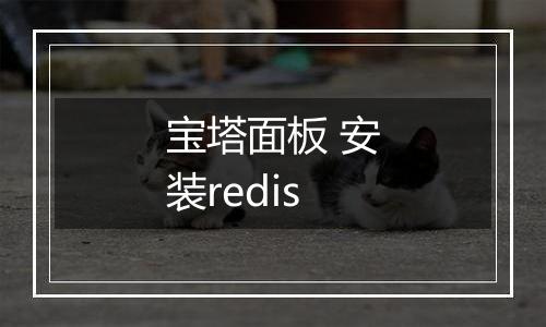 宝塔面板 安装redis