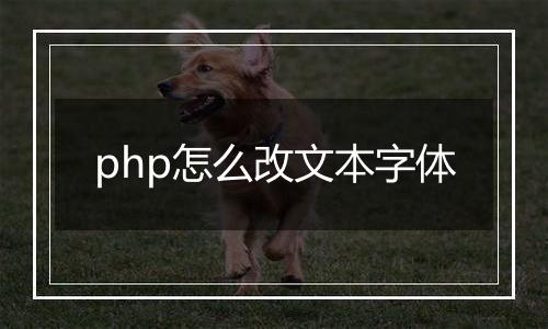 php怎么改文本字体