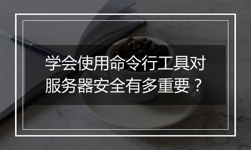 学会使用命令行工具对服务器安全有多重要？