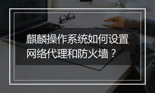 麒麟操作系统如何设置网络代理和防火墙?