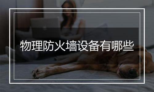 物理防火墙设备有哪些