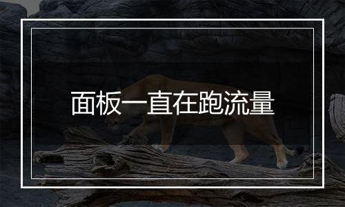面板一直在跑流量