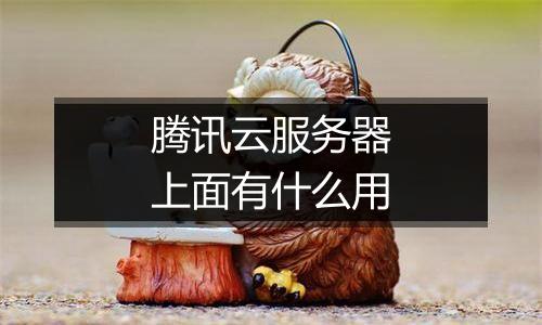 腾讯云服务器上面有什么用