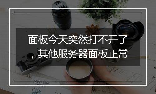 面板今天突然打不开了，其他服务器面板正常