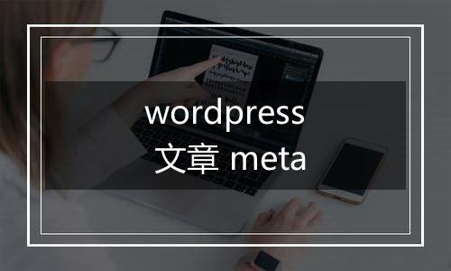wordpress 文章 meta
