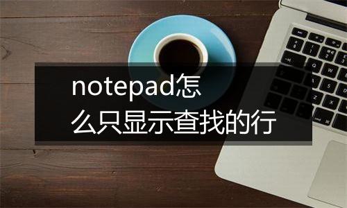notepad怎么只显示查找的行
