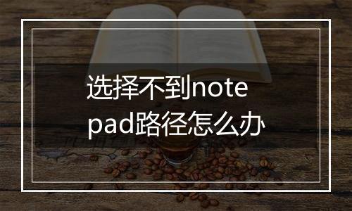 选择不到notepad路径怎么办