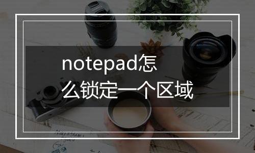 notepad怎么锁定一个区域