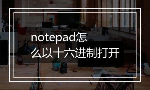 notepad怎么以十六进制打开