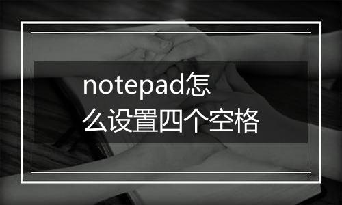 notepad怎么设置四个空格