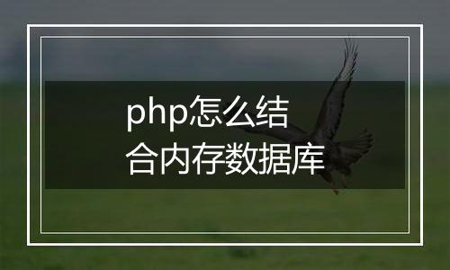 php怎么结合内存数据库
