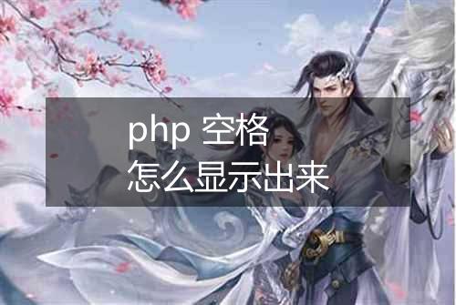 php 空格怎么显示出来