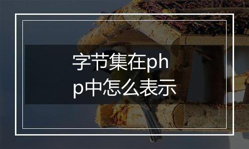 字节集在php中怎么表示