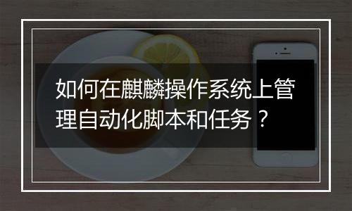 如何在麒麟操作系统上管理自动化脚本和任务?