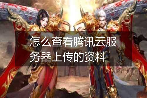 怎么查看腾讯云服务器上传的资料