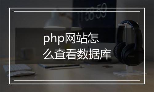 php网站怎么查看数据库