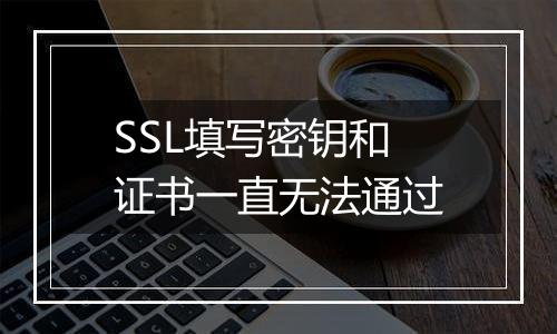 SSL填写密钥和证书一直无法通过